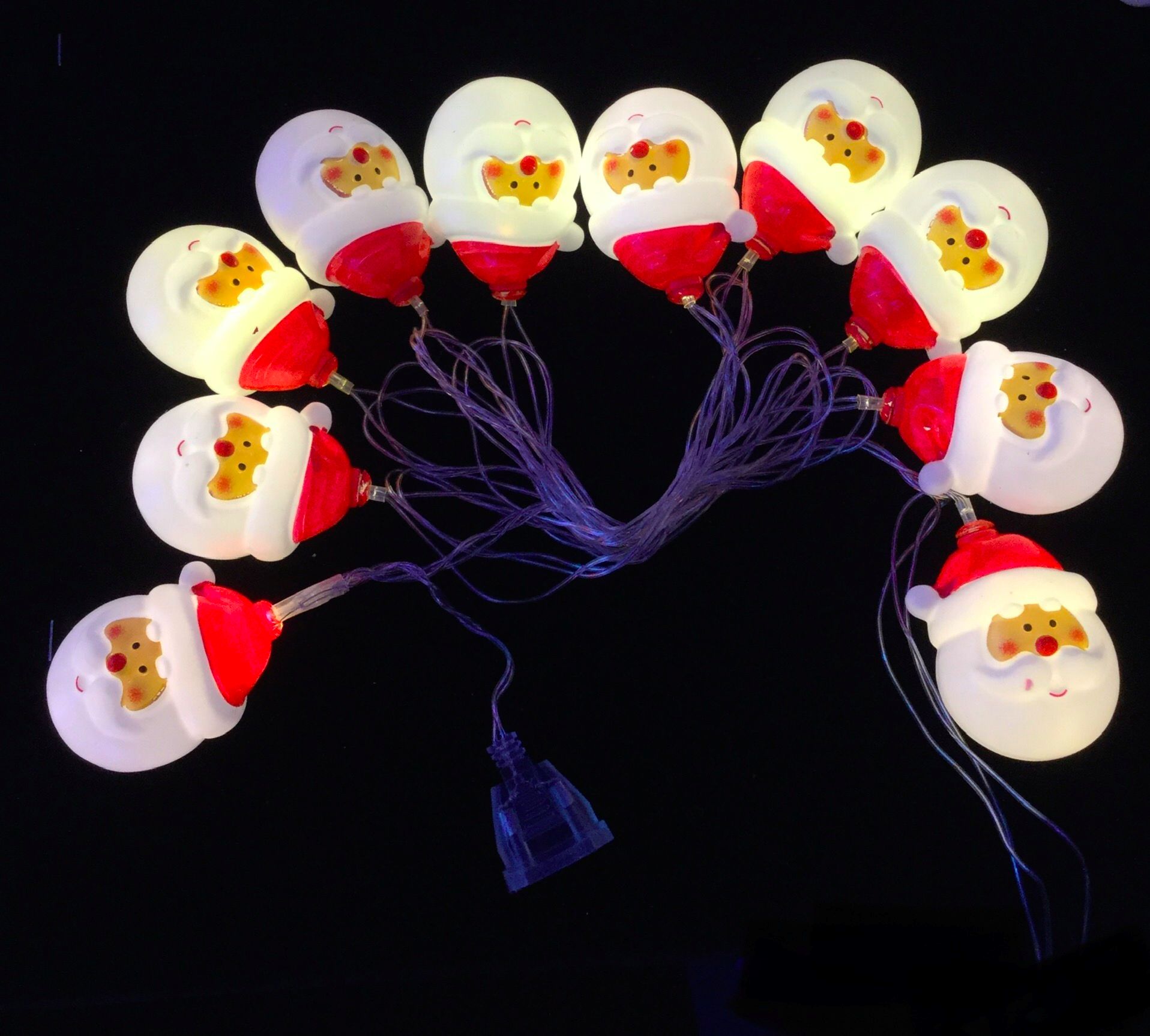 Santa Claus head lamp string thumbnail