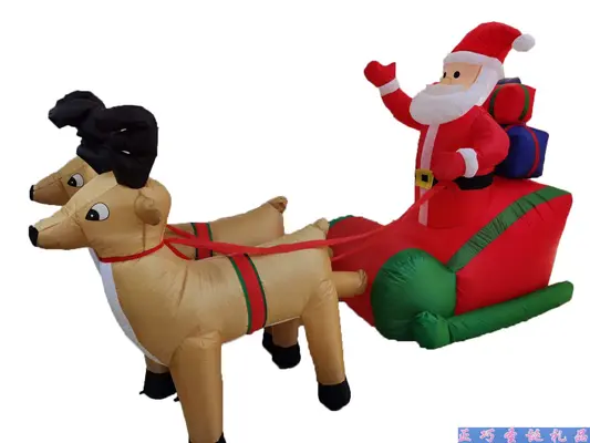 Christmas gift decoration genuine inflatable old man single color box packaging with transformer and fan suitable for each major Christmas decoration thumbnail