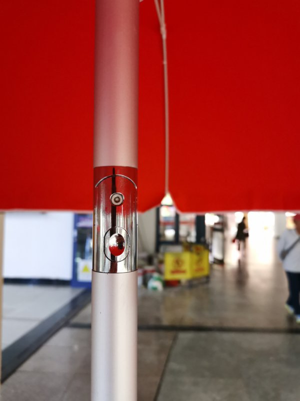 200CM aluminum pole beach umbrella, patterned silver glue polyester umbrella, high-grade zinc alloy steering center column umbrella detail image 1
