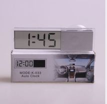 吸盘式车用电子钟 车载时钟 透明液晶显示 汽车时钟 高档时钟K033