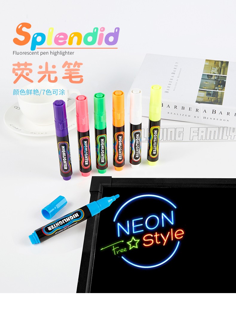 Booker highlighter MP4901 LED pantalla electrónica borrable highlighter siete colores pic 1