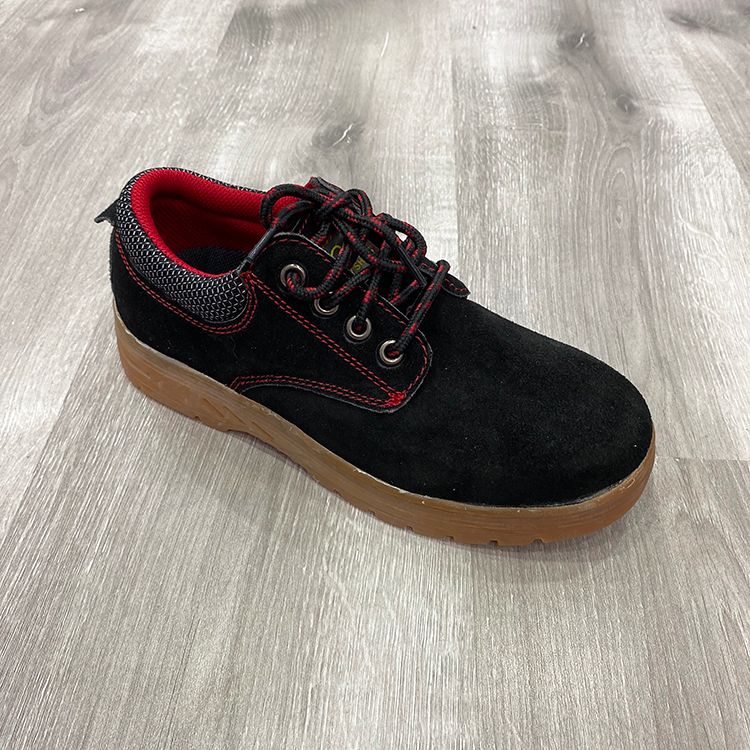 Fashion frosted leather lace-up safety men work shoes