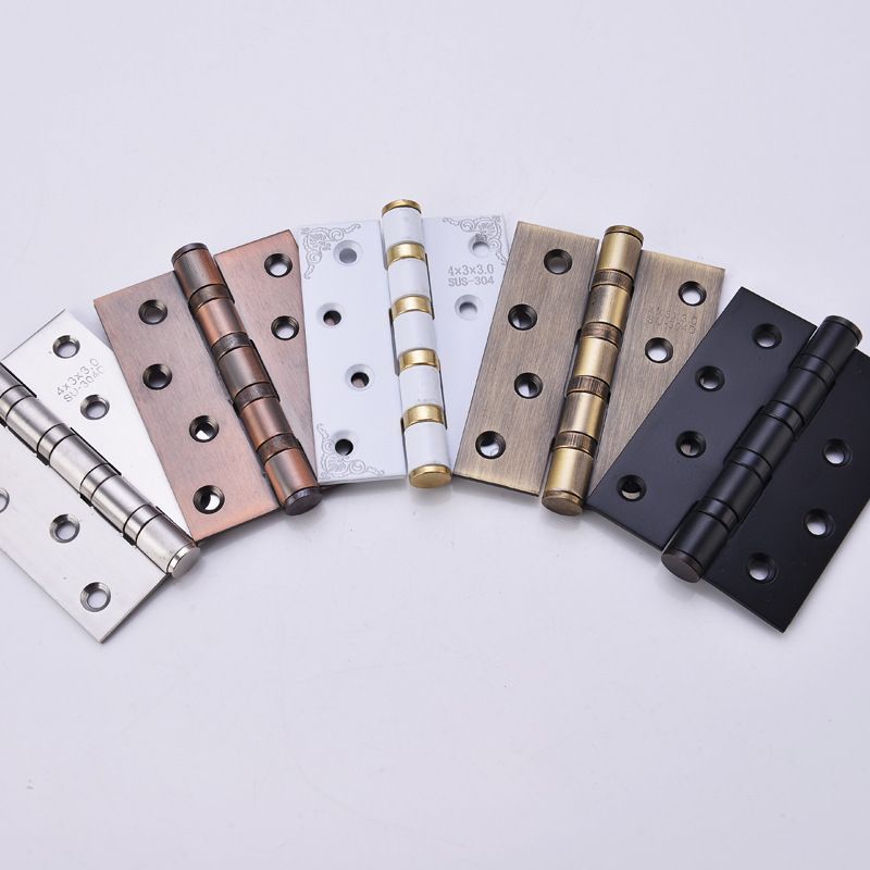 Brass plated gold hinge 4 "4*3*3.0 stainless steel flat open white stainless steel door loose leaf black hinge details Picture