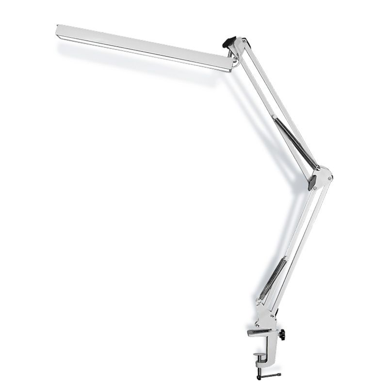 Double arm working lamp Multi-angle rotating metal clip LED lamp dimmer folding lamp details Picture