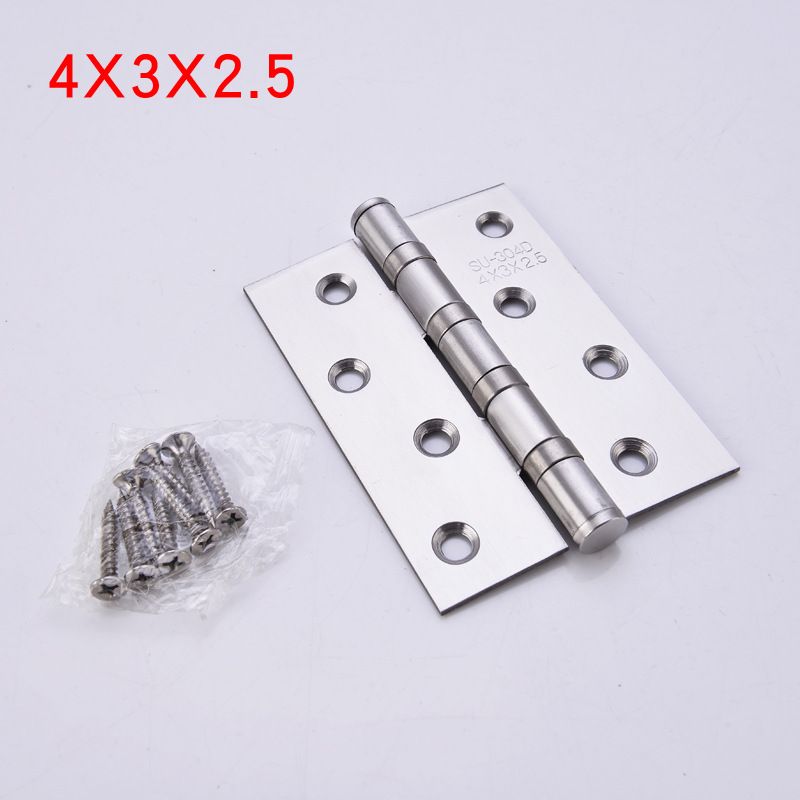 Stainless steel flat hinge silent bearing 5 "wooden door 4" hinge door folding interior door hinge Specification drawing