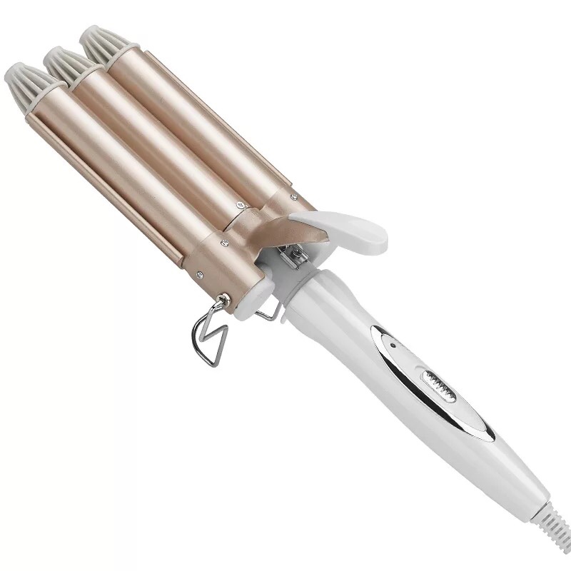 Foreign Trade Three Tube Curling Iron Hair Straightener Splint Dry And Wet Dual Rapid Heating Curling Iron