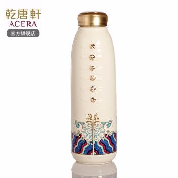 【乾唐轩】中国风锦上添花陶瓷随行水杯 活瓷490ml 鎏金+手工彩绘产品图