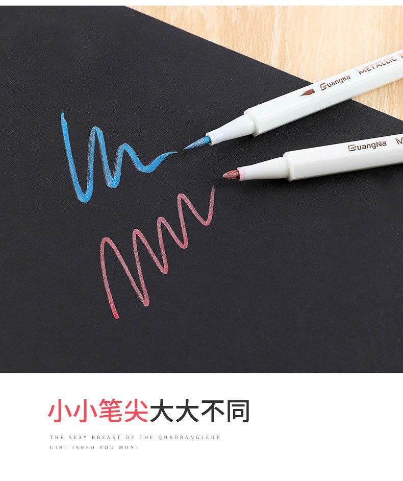Genuine Guangna 6510 multi-purpose metallic photo pen, album pen, signature pen, black cardstock special pen, 20 colors pic 6