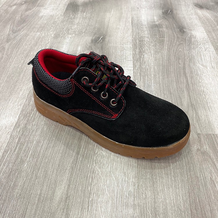 Fashion frosted leather lace-up safety men work shoes详情图1