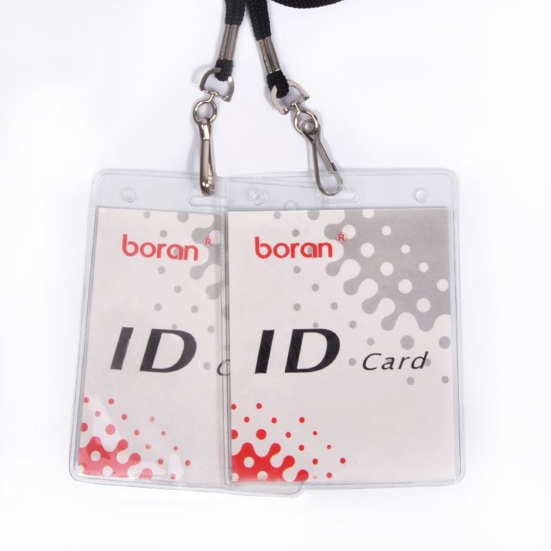 定制透明工作证胸牌证件卡套软膜胸卡竖式学生证套展会证保护套