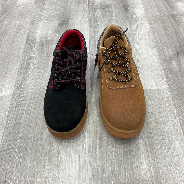 Fashion frosted leather lace-up safety men work shoes产品图