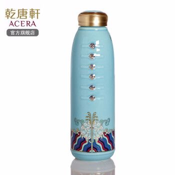 【乾唐轩】中国风锦上添花陶瓷随行水杯 活瓷490ml 鎏金+手工彩绘细节图