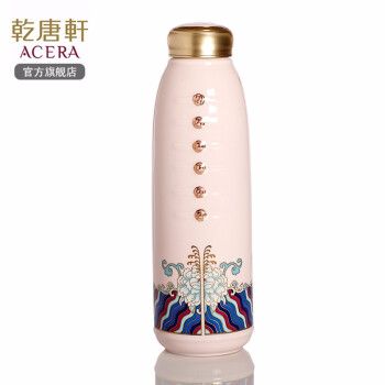 【乾唐轩】中国风锦上添花陶瓷随行水杯 活瓷490ml 鎏金+手工彩绘