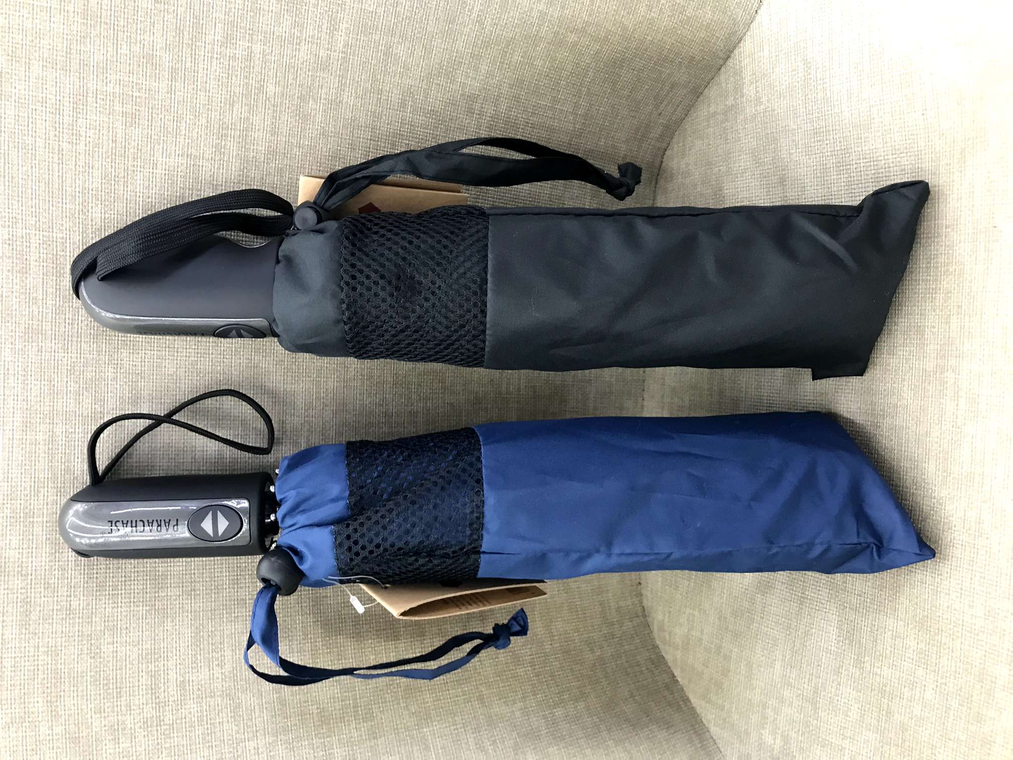 63.5x8k three-fold self-opening and closing aluminum frame windproof fake double-layer outdoor leisure umbrella, item number 3203