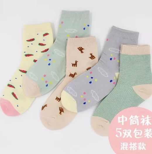 包邮5双一磨砂袋31405张卫超袜子商行小商品城义乌好货少女袜子秋冬祙中筒白色女童中学生款厚学院风韩版简约现货发货快