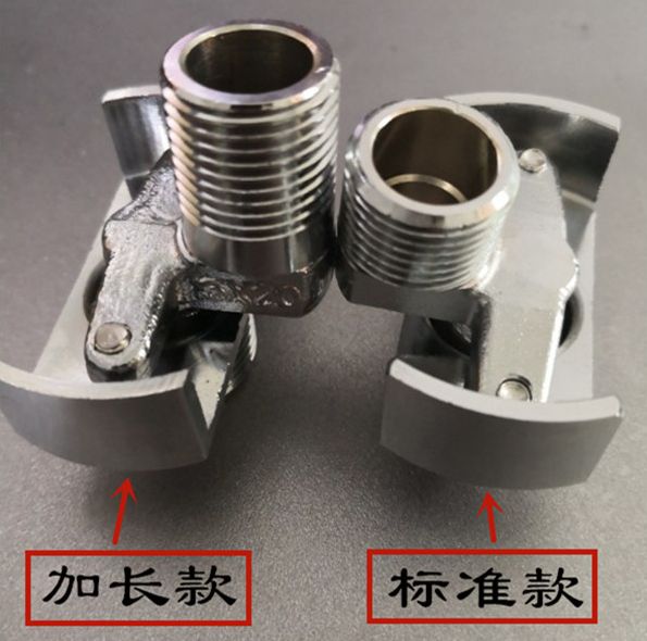 Universal curved foot shower accessories, variable Angle universal curved foot joint, curved foot showerhead accessories, adapter in stock details Picture
