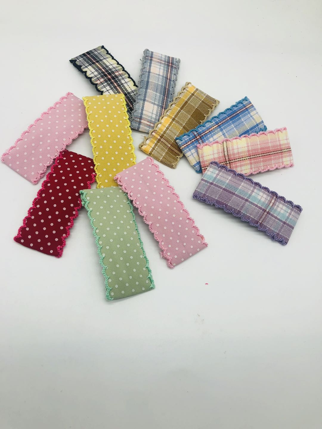 Korean cloth headdress handcrafted BB clip exquisite polka dot mesh hair accessories 2 yuan shop hot selling accessories wholesale Item Picture