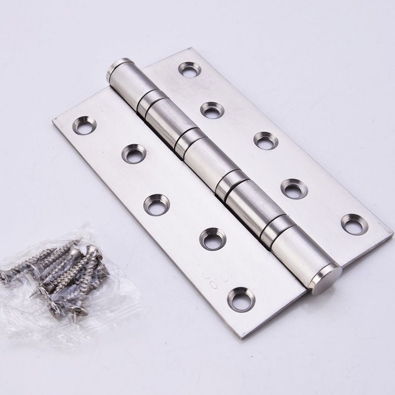 Stainless steel flat hinge silent bearing 5 "wooden door 4" hinge door folding interior door hinge full figure