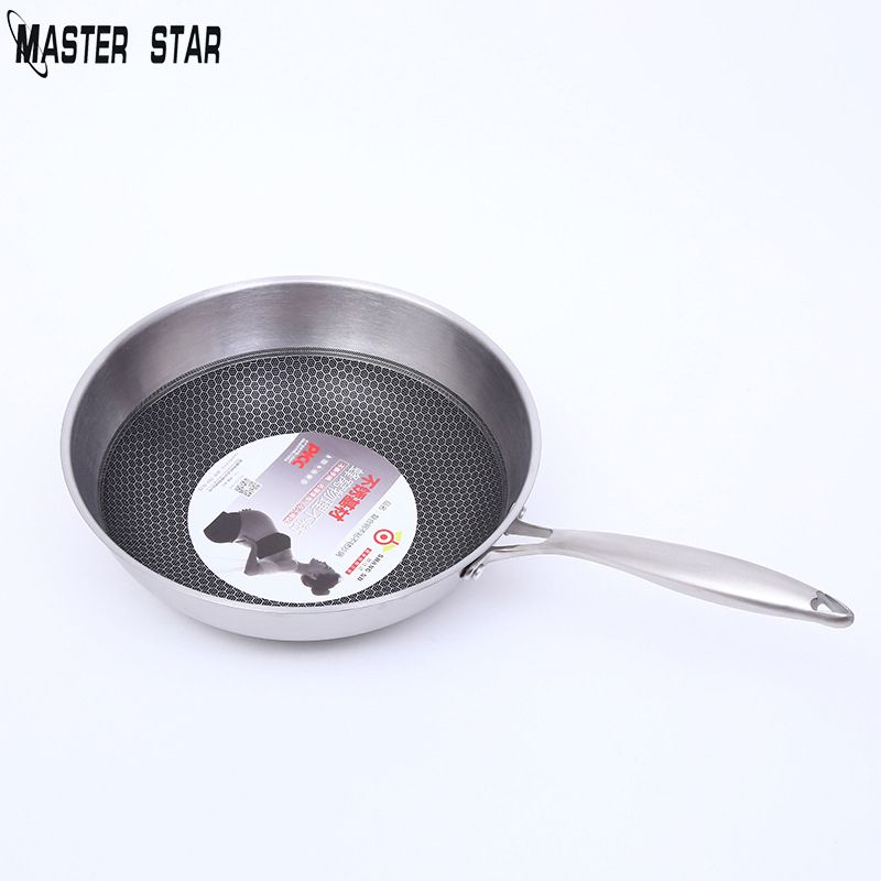 Three-layer stainless steel wok