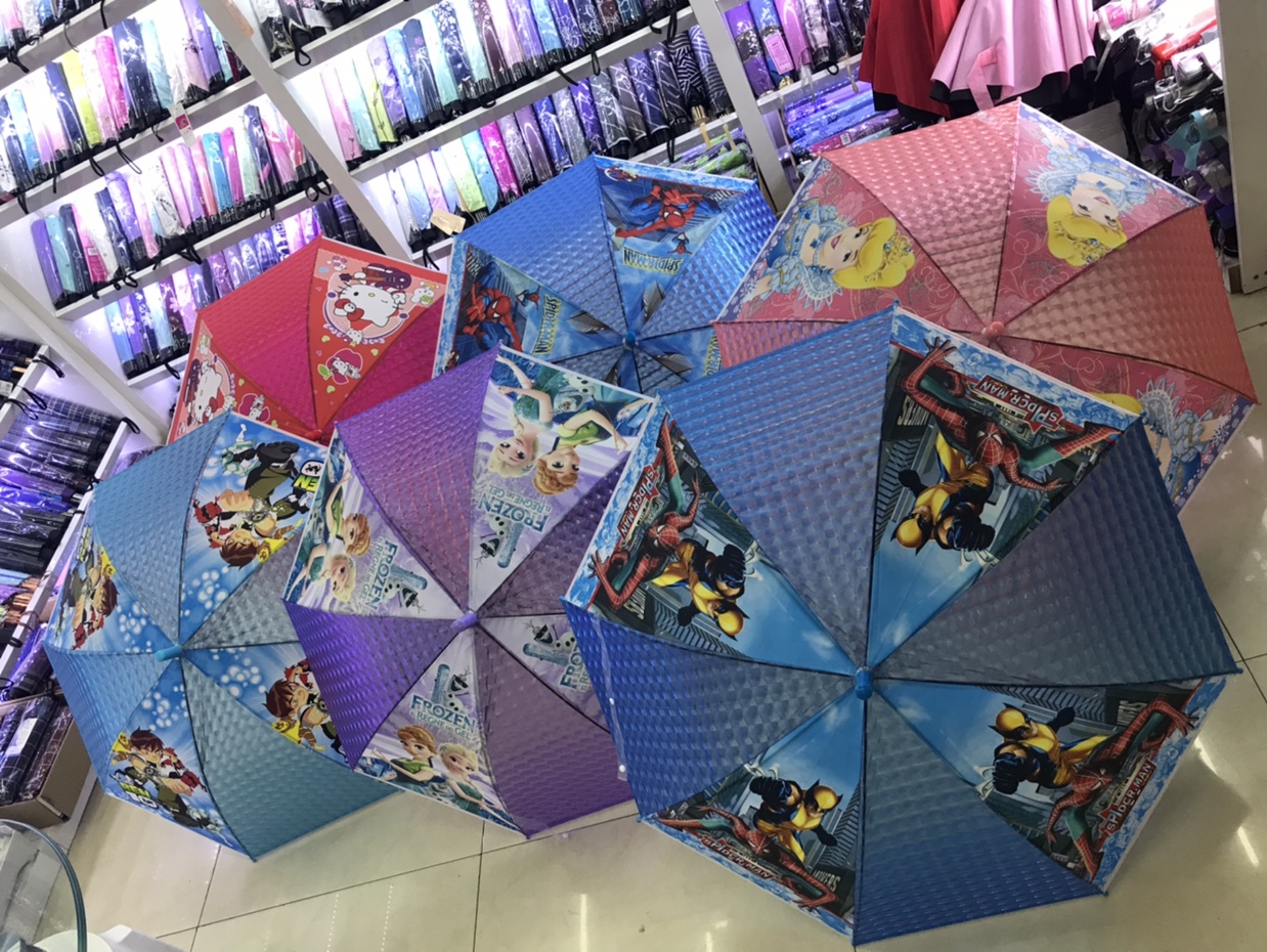 Cartoon PVC umbrella for children in 3D thumbnail