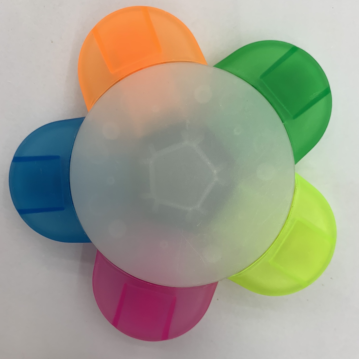 Highlighter five-petal flower modeling pen multi-color highlighter advertising pen can print logo5 colors thumbnail