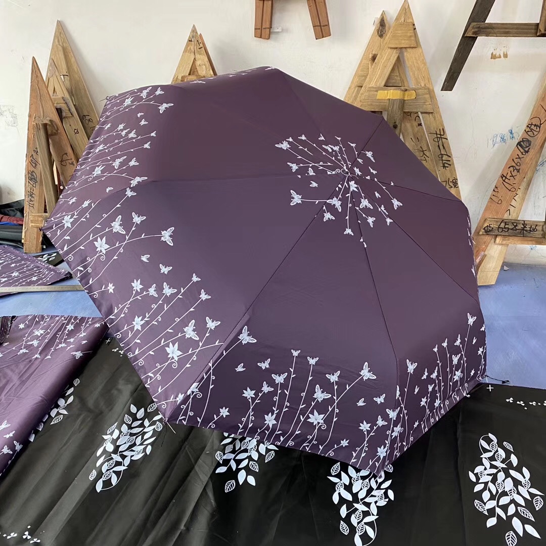 Three fold automatic vinyl umbrella thumbnail