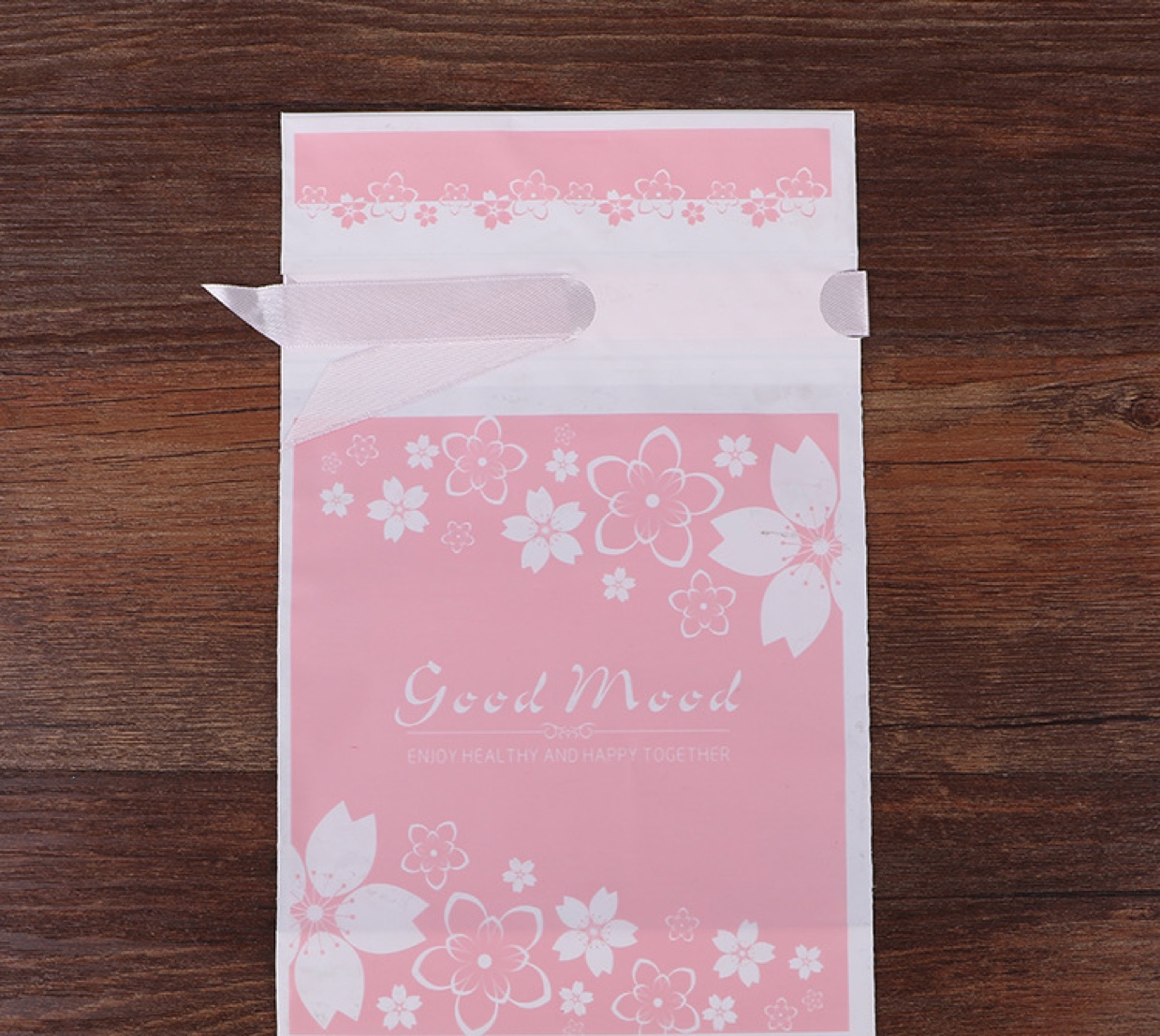 15*23 drawstring bags - pink lace, 50 bags per pack