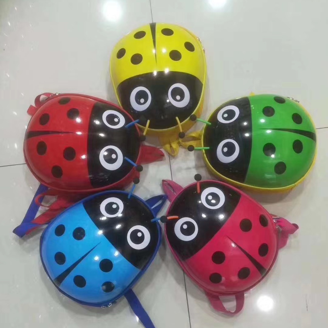 Cute ladybug egg-shell schoolbags for children thumbnail