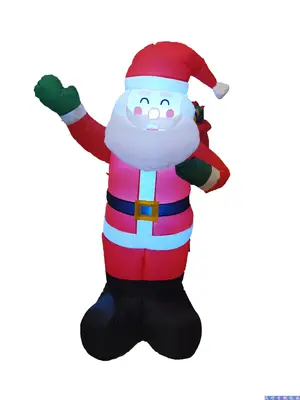 Christmas gift manufacturers direct selling inflatable Santa Claus with 5 backpacks 1.8m high new inflatable Santa Claus welcome new and old customers to snap up thumbnail