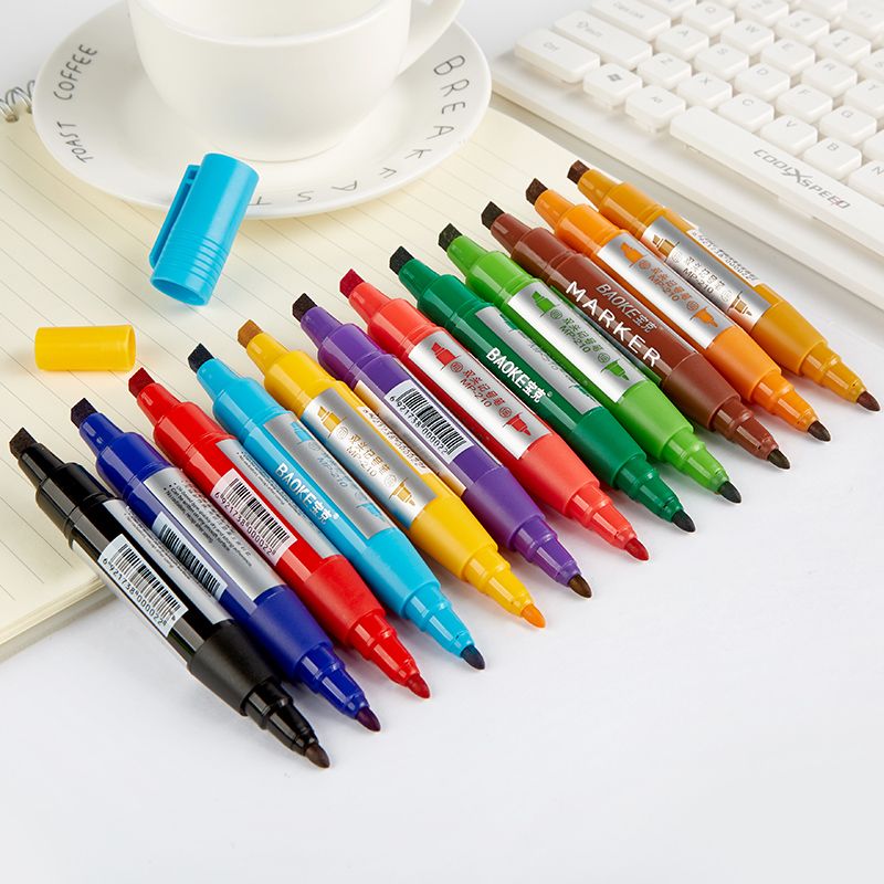 Bok MP210 12-color marker pen set, double-headed oil-based marker Specification image