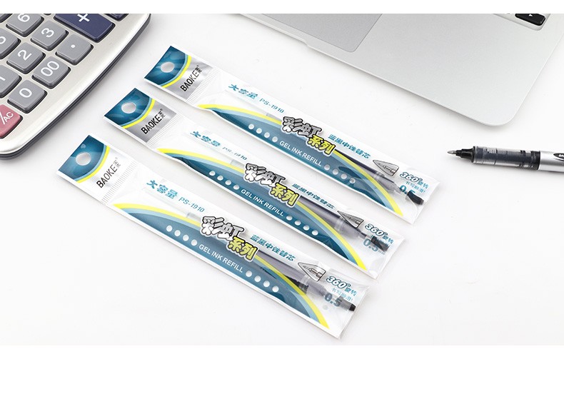 Pock PS1910 blue and black gel core 988 blue and black gel pen replacement core pic 9