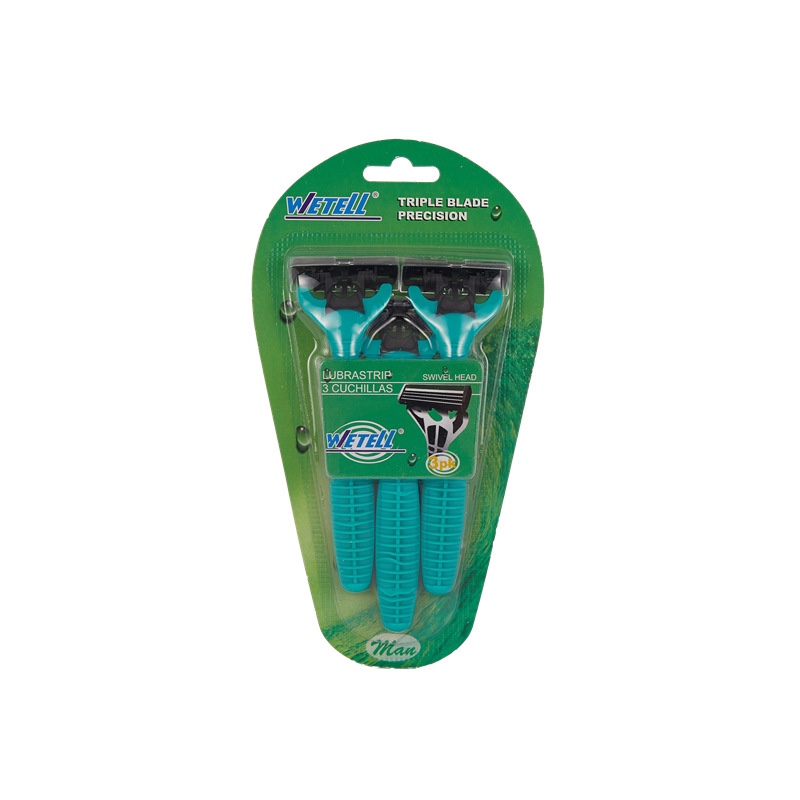 WETELL's new men's disposable manual shaver and three-layer stainless steel razor details Picture
