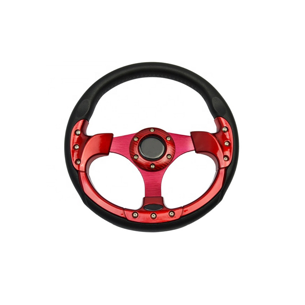 320mm racing steering wheel, car steering wheel, PU black modified direction controller, car steering gear detail image 2