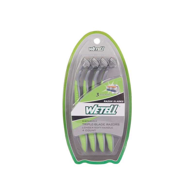 WETELL manufacturer's new candy-colored disposable three-layer imported stainless steel shaver details Picture