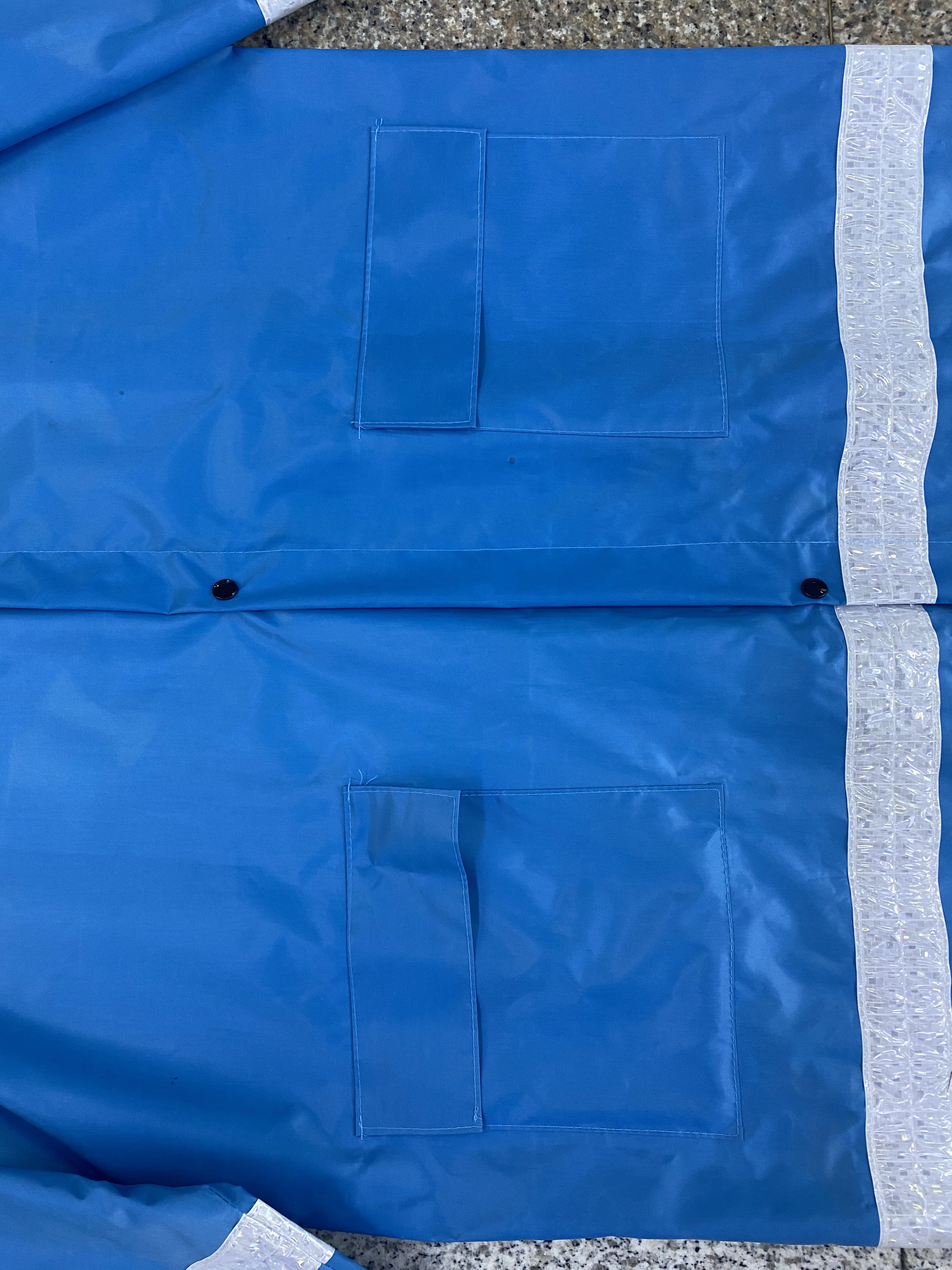 Pvc Long Coat With Double Reflective Strips details Picture
