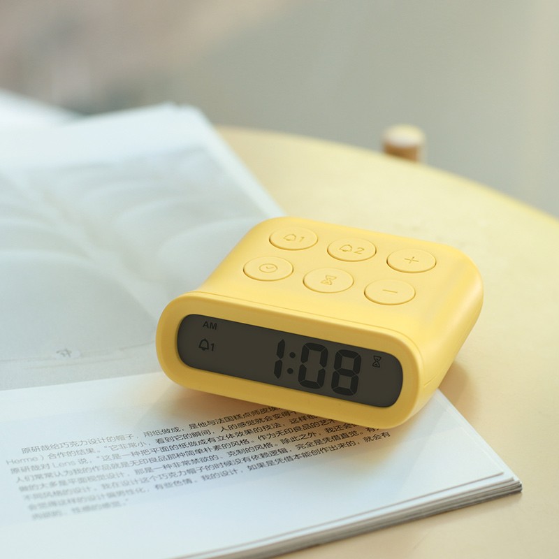 c5 Small alarm clock led bedside student smart new electronic alarm clock, multi-functional night light small clock detail image 1