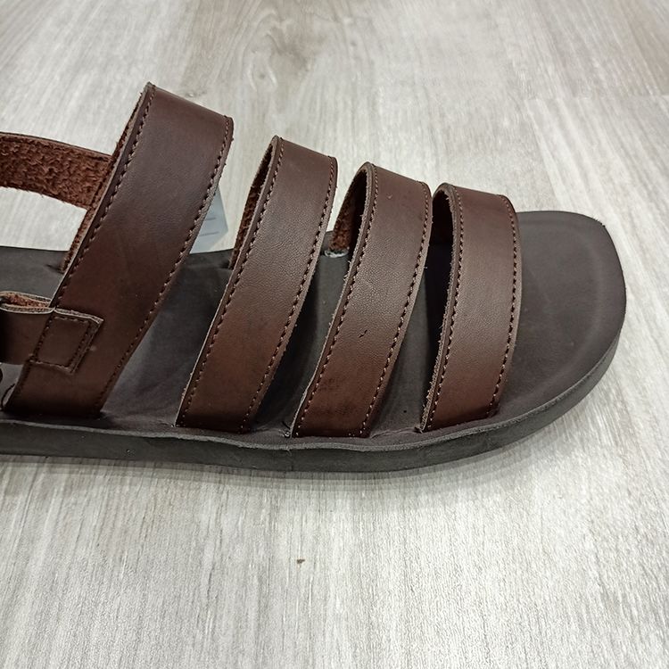 Classic four-sided horizontal grain PU upper men's sandals详情图4