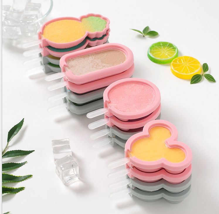 Ice cream Popsicle silicone with ice cap homemade ice cream mold Popsicle mold