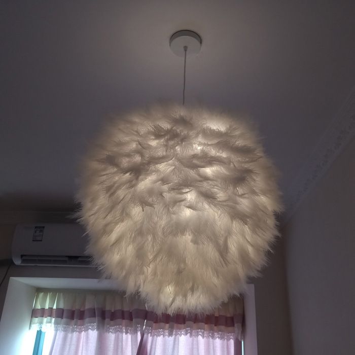 Nordic post-modern style feather chandelier modern wedding room creative personality living room study warm romantic bedroom chandelier