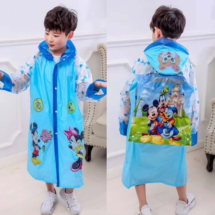 Factory direct sales of children's fashionable backpacks, raincoats, student raincoats and rain jackets Application Scenario