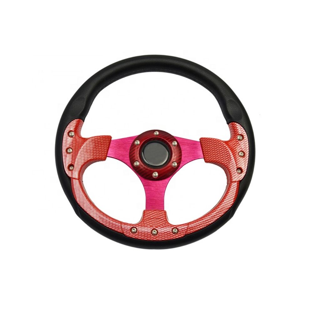320mm racing steering wheel, car steering wheel, PU black modified direction controller, car steering gear details Picture