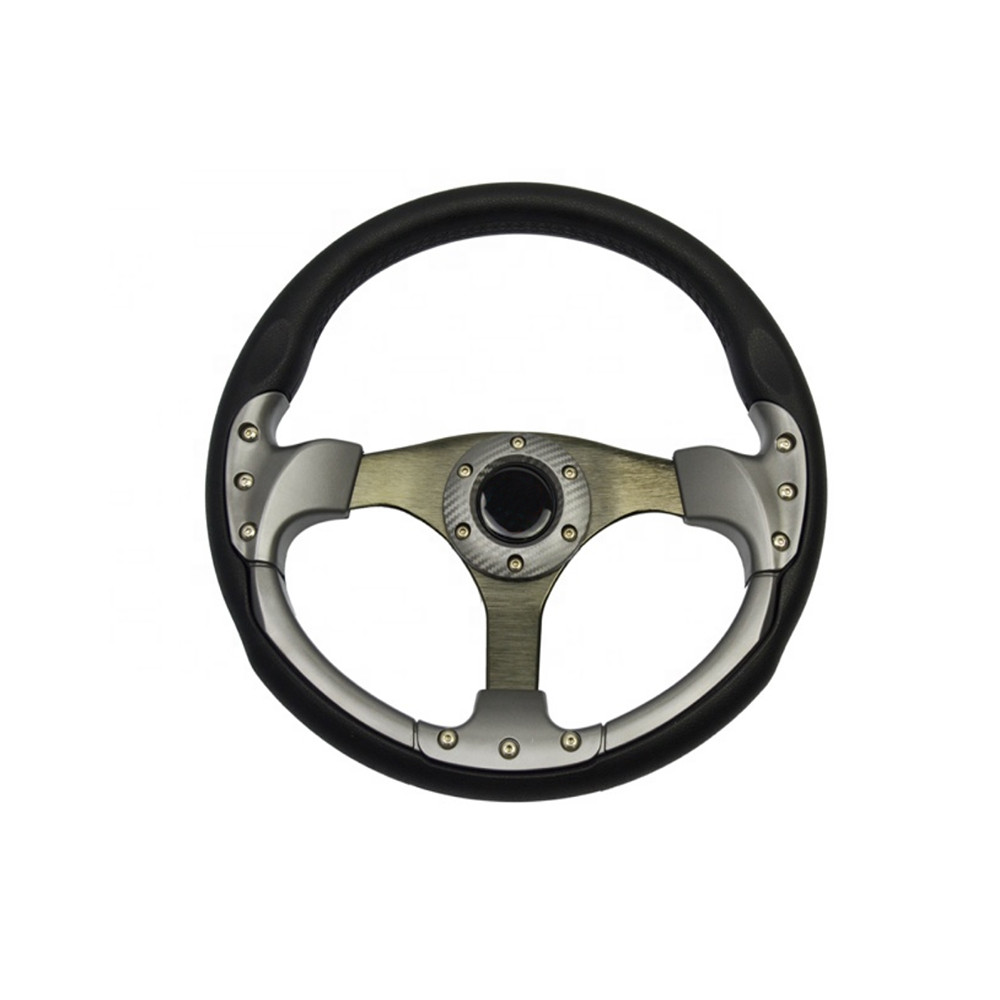 320mm racing steering wheel, car steering wheel, PU black modified direction controller, car steering gear detail image 3