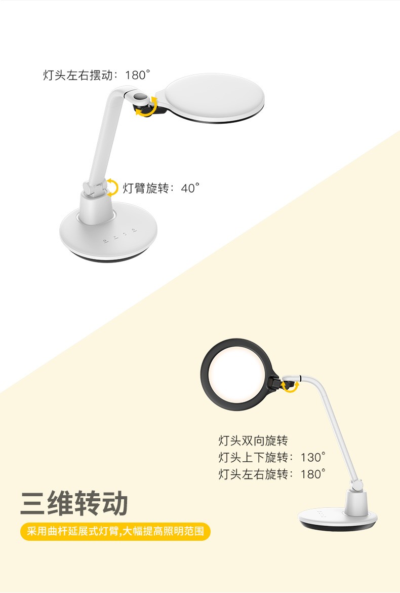 跨境商品 国2A级LED护眼台灯 学习工作阅读台灯 创意新款详情图8