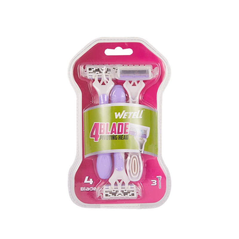 WETELL新款进口不锈钢四层刀片一次性剃须刀厂家直销细节图