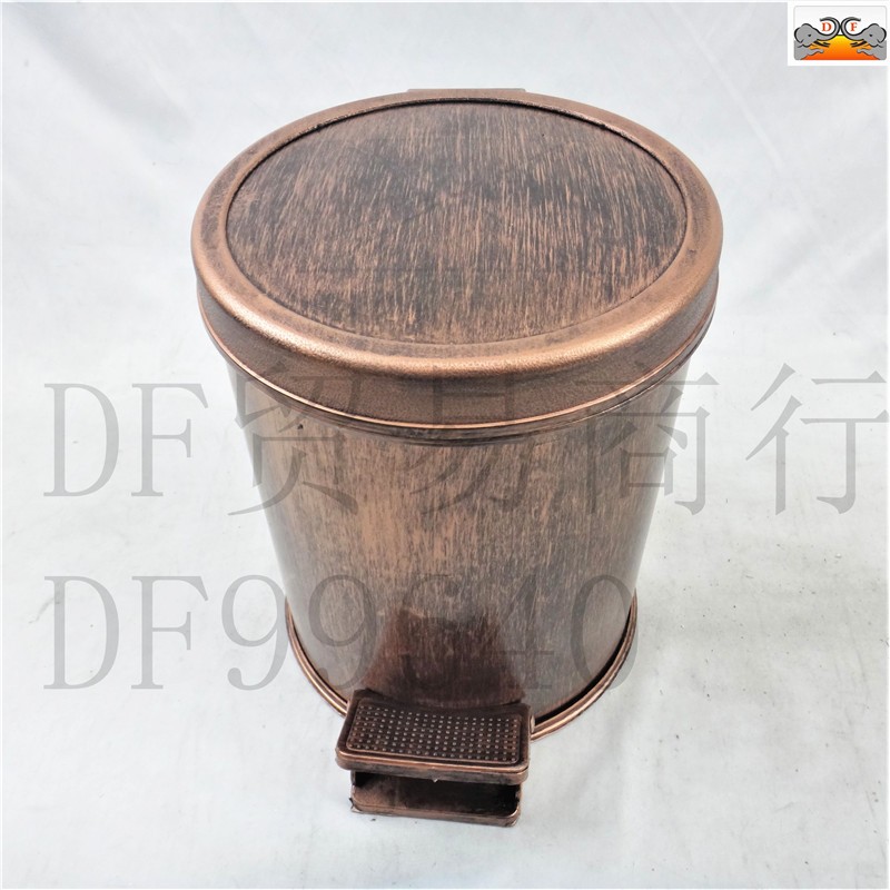 DF99640  翻盖圆形垃圾桶脚踏垃圾桶创意家用客厅卫生间厨房有盖办公室塑料卫生桶DF  TRADING HOUSE详情图2