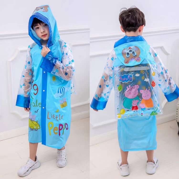 Factory direct sales of children's fashionable backpacks, raincoats, student raincoats and rain jackets Item Picture
