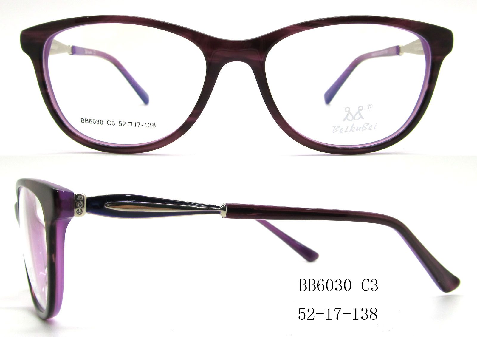 高档板材眼镜架BB6030