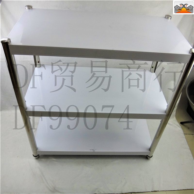 DF99074  置物架不锈钢架子置物架落地多层三层小货架家用厨房铁架子可拆卸收纳架 DF  TRADING HOUSE