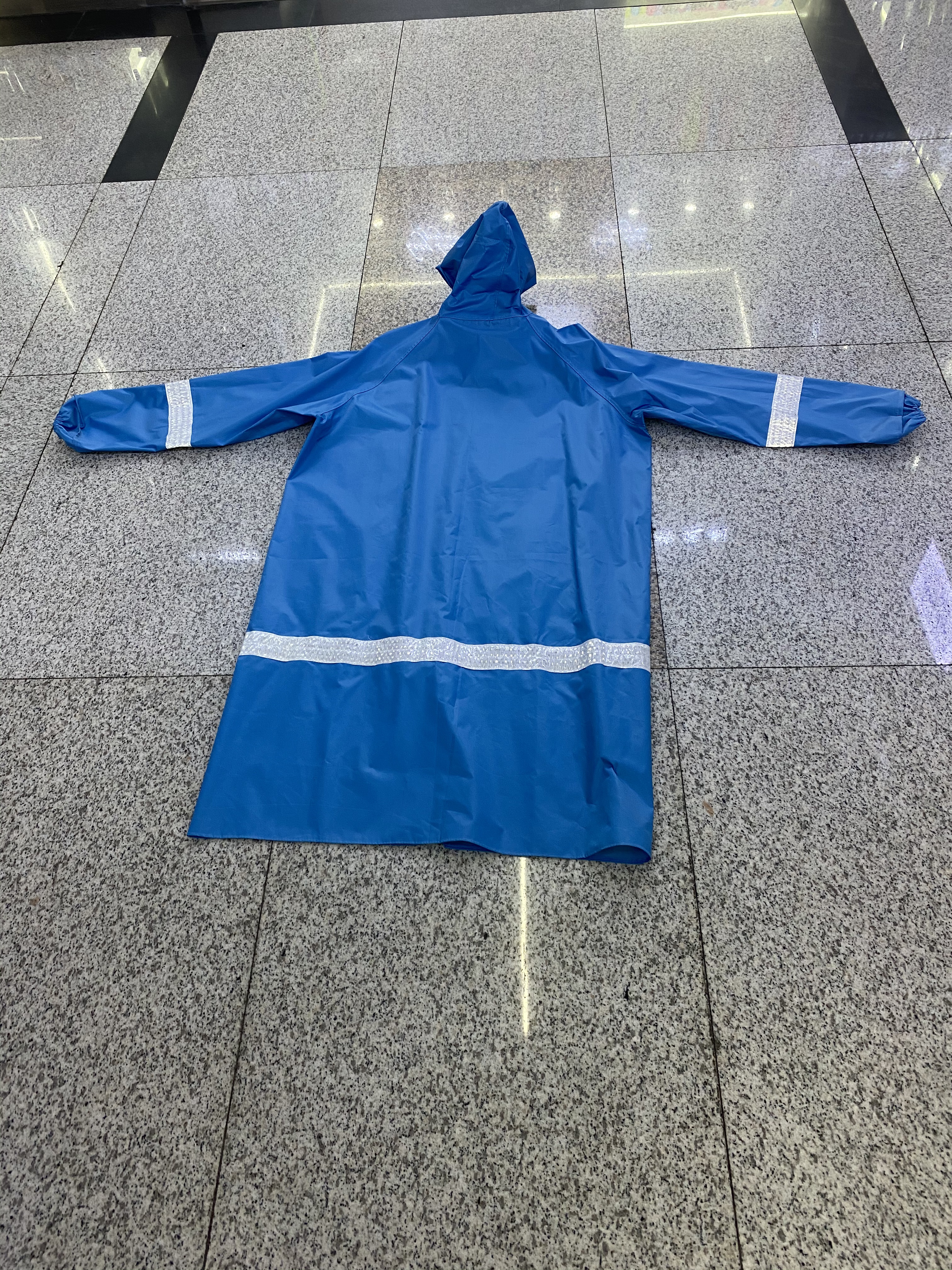 Pvc Long Coat With Double Reflective Strips Item Picture