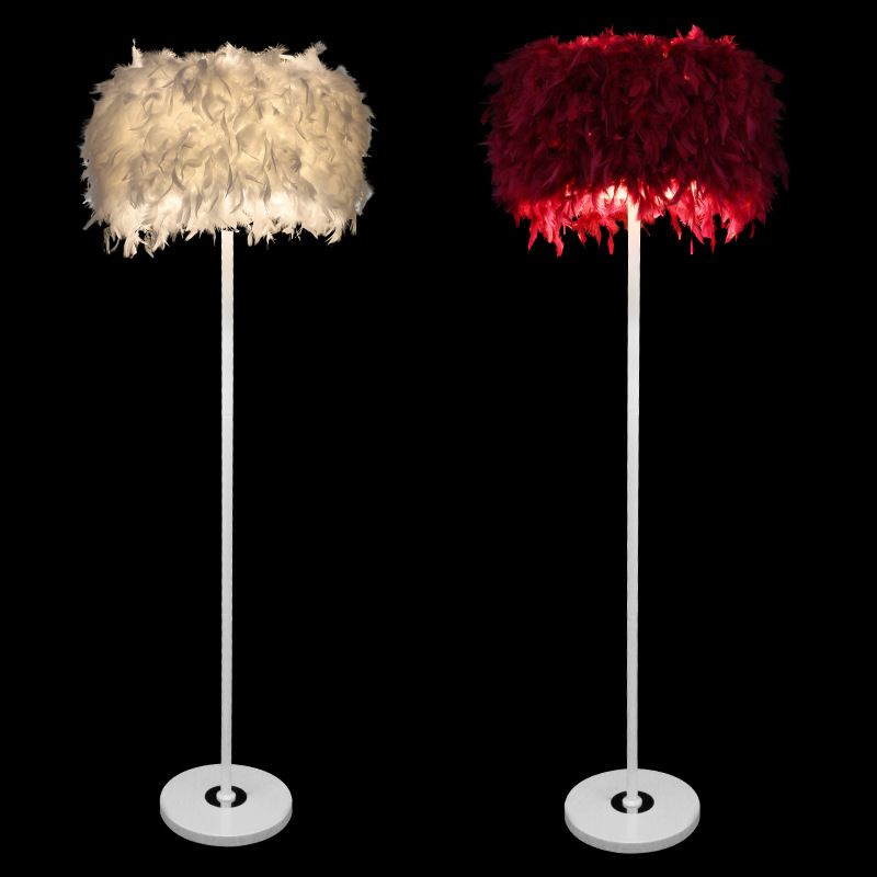 Bedroom living room floor lamp feather floor lamp modern lamp 6 to 7 circle feather